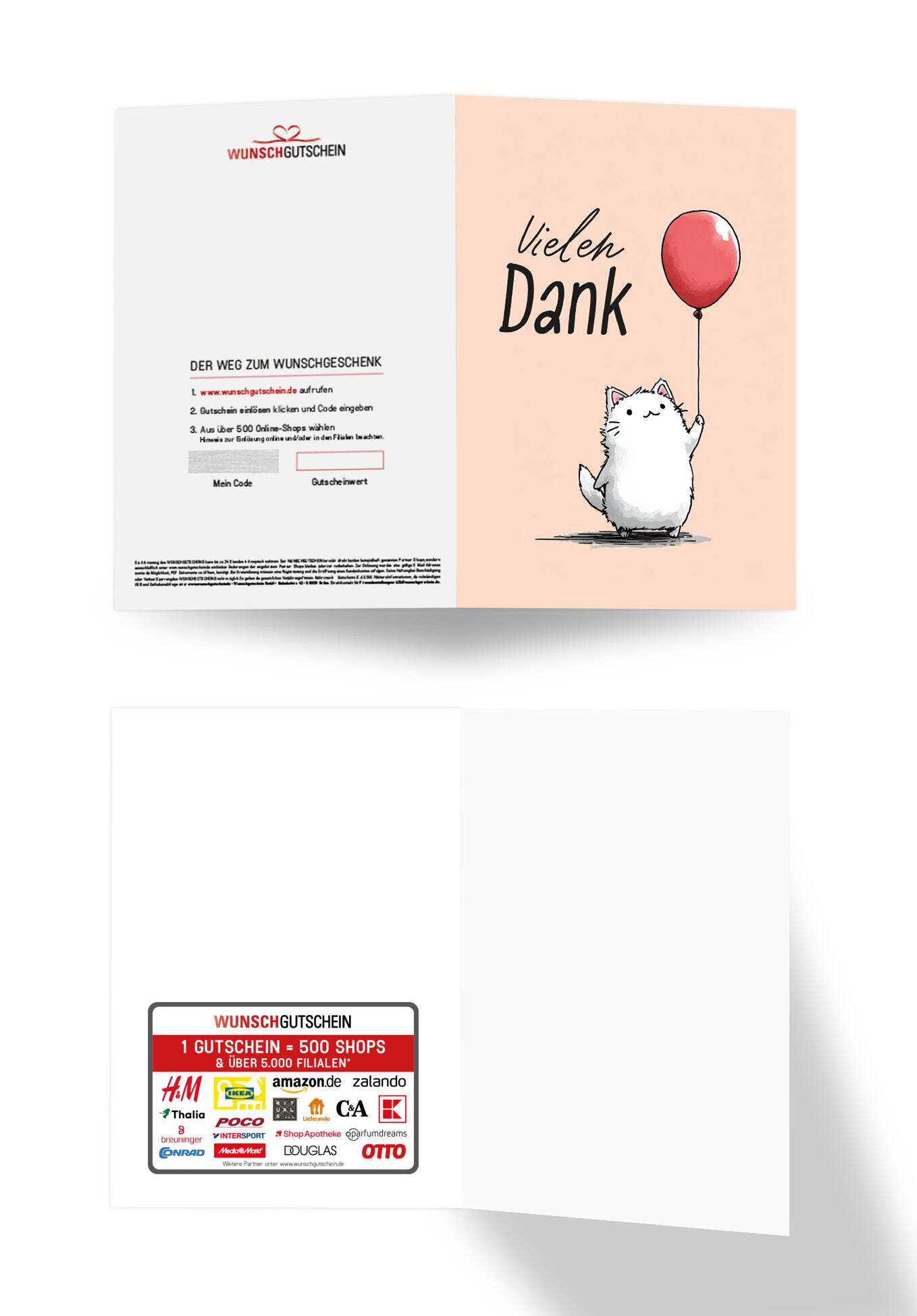 Vielen Dank - Katze Luftballon