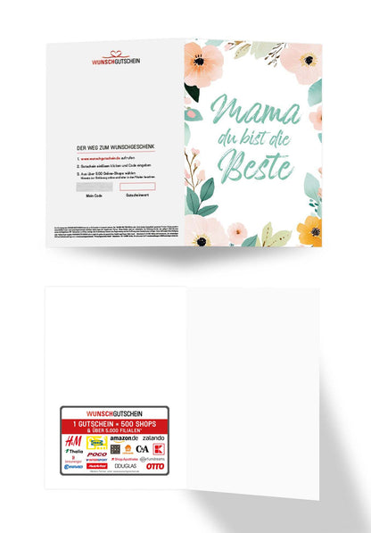 Mama du bist die Beste - Blumenrahmen PDF