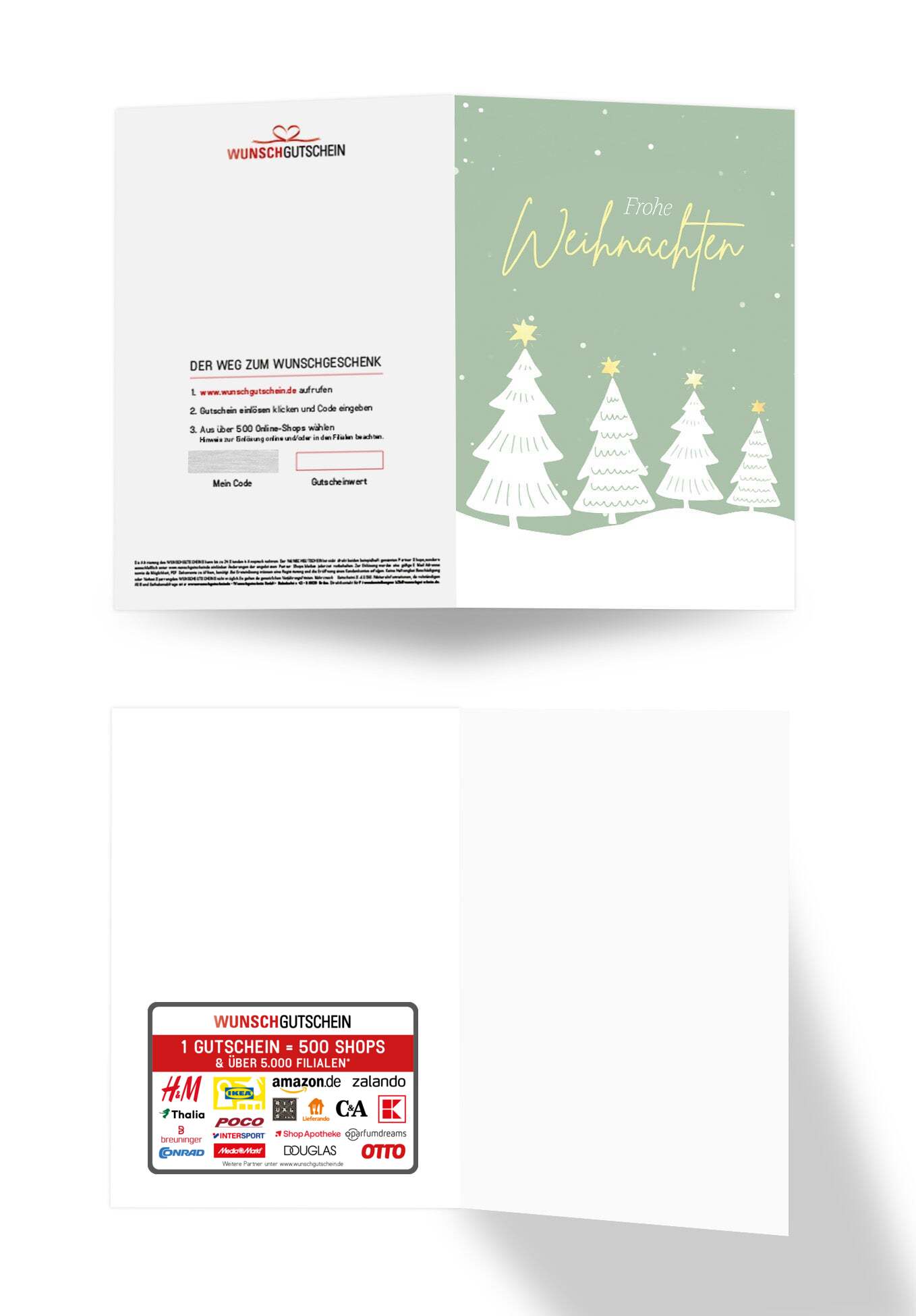 Frohe Weihnachten - Tannen Grün Gelb PDF