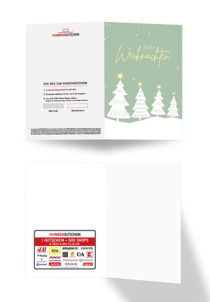 Frohe Weihnachten - Tannen Grün Gelb PDF