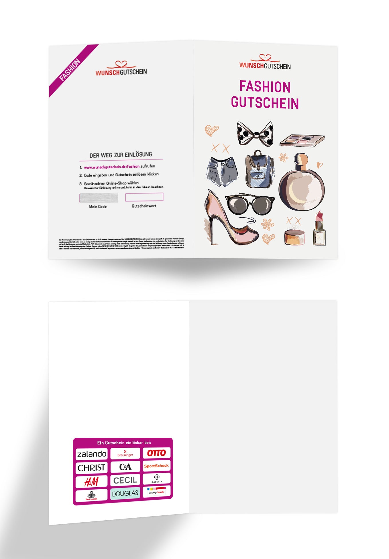 Fashion Gutschein für 12 Top Fashion Brands einlösbar Fashion Geschenk