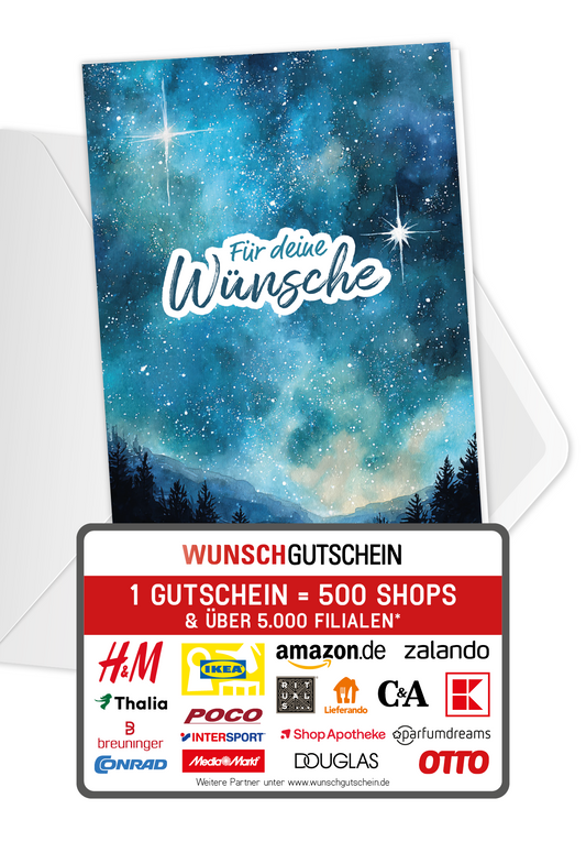 Für deine Wünsche - Nachthimmel Blau