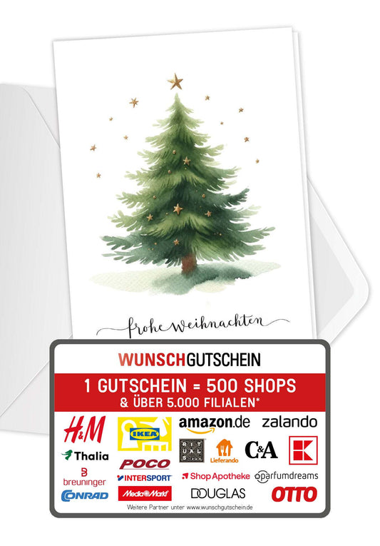 Frohe Weihnachten - Tannenbaum Sterne