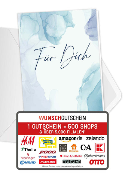 Für Dich - Aquarell Blau