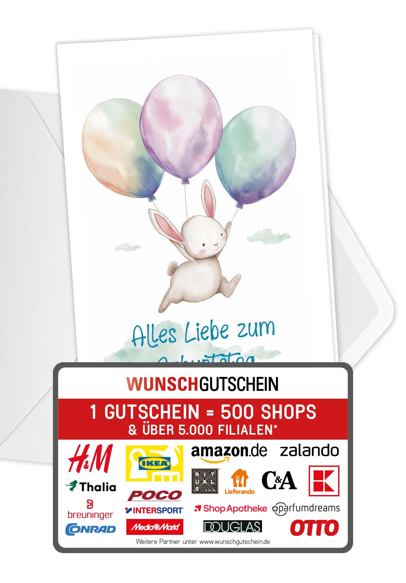 Alles Liebe - Hase (Gutscheinwert)