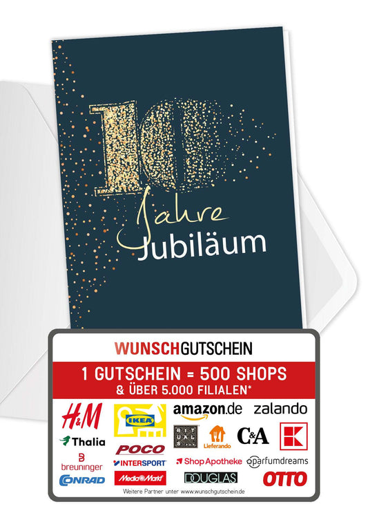 10 Jahre Jubiläum - Blau Gold (Gutscheinwert)