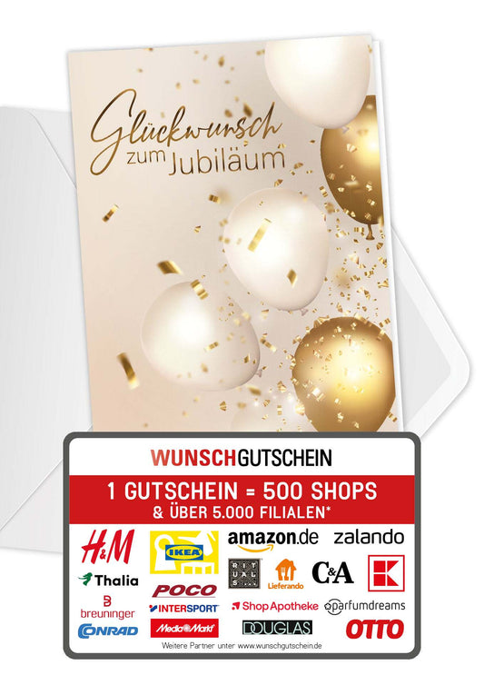 Glückwunsch zum Jubiläum - Gold