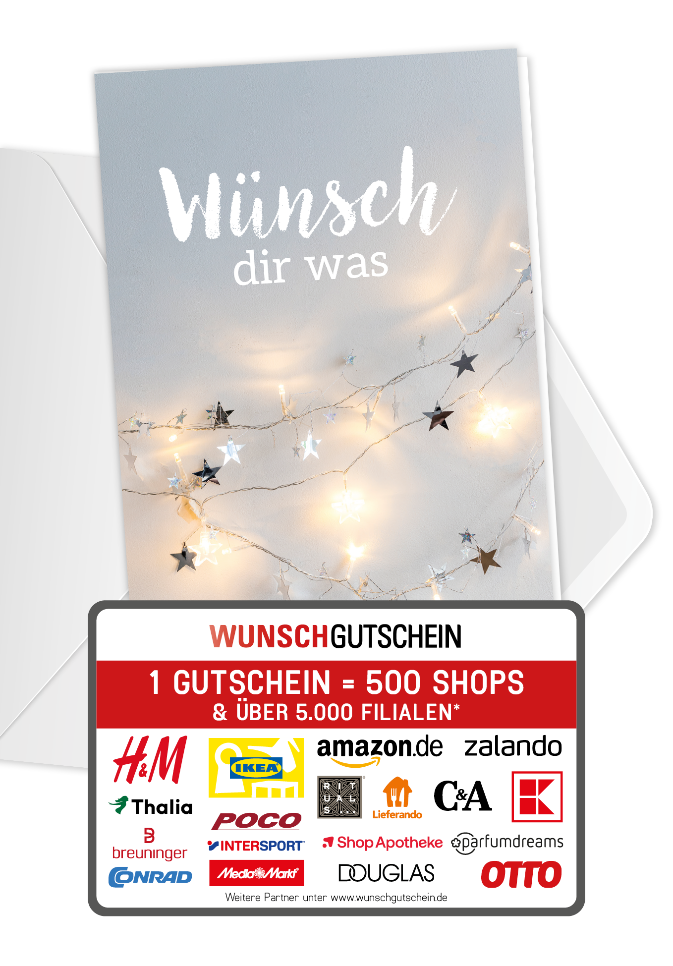 Wünsch dir was - Lichterkette Sterne