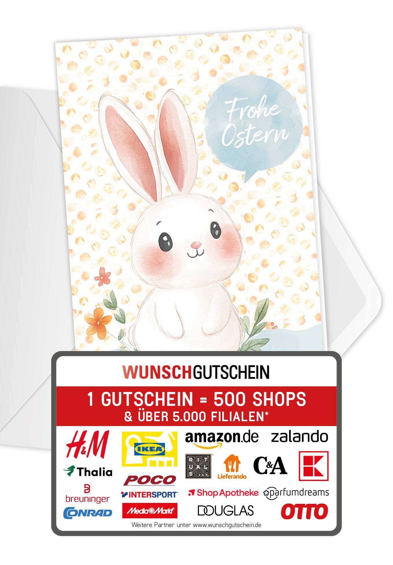 Frohe Ostern - Hase Sprechblase PDF