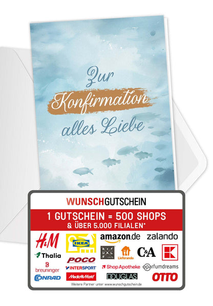 Zur Konfirmation - Fische Aquarell