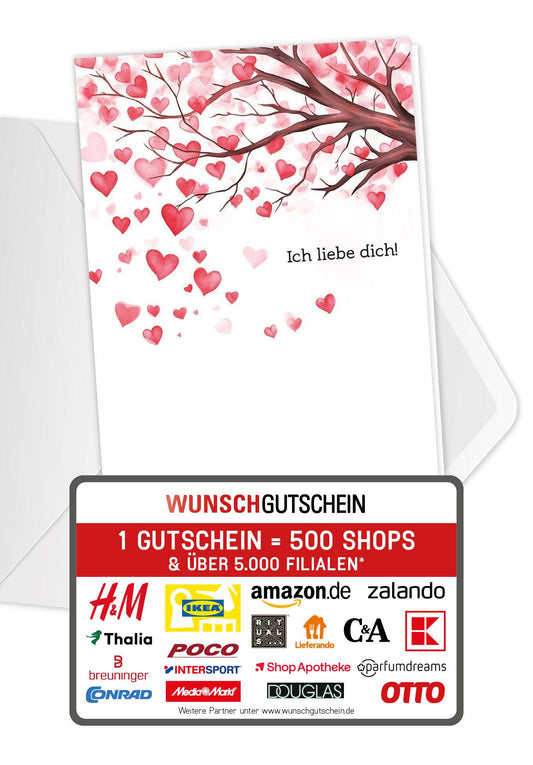 Ich Liebe Dich - Herz Baum (Gutscheinwert)