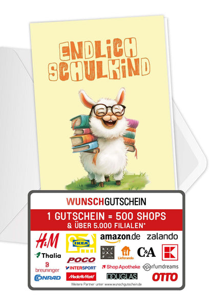 Endlich Schulkind - Lama