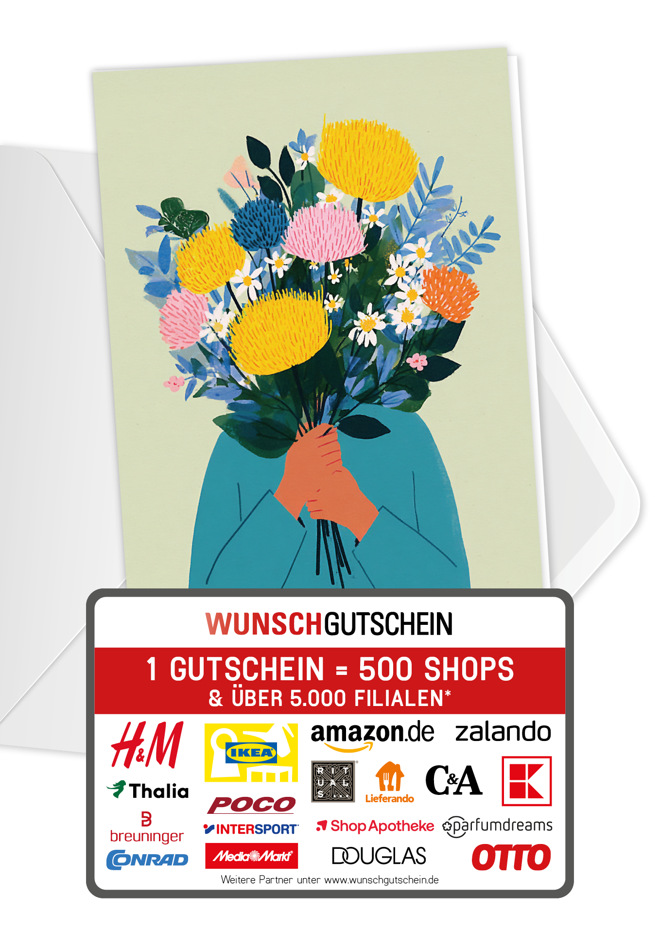 Person mit Blumenstrauß PDF