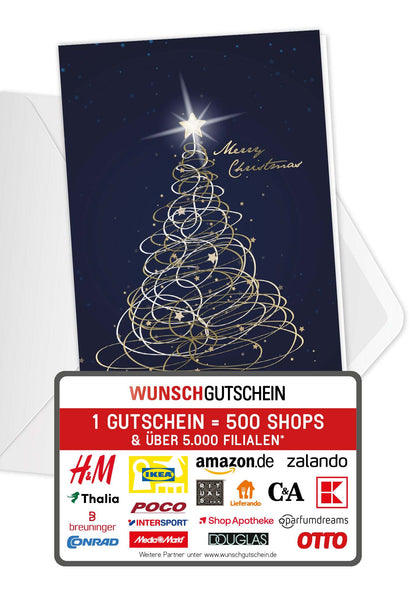 Merry Christmas - Tannenbaum Blau