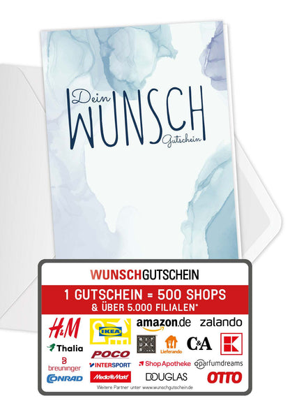 Dein Wunschgutschein - Aquarell Blau PDF