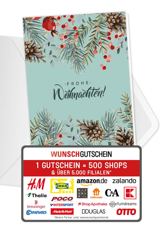 Frohe Weihnachten - Tannenzapfen