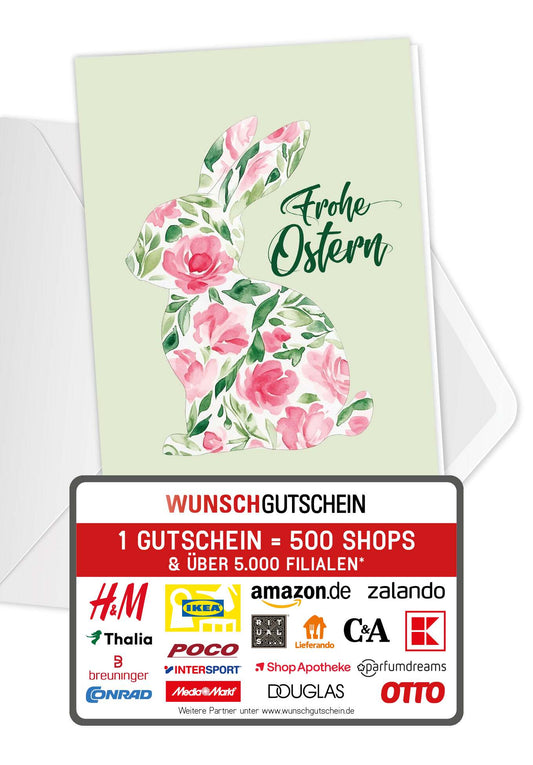 Frohe Ostern - Blumenhase