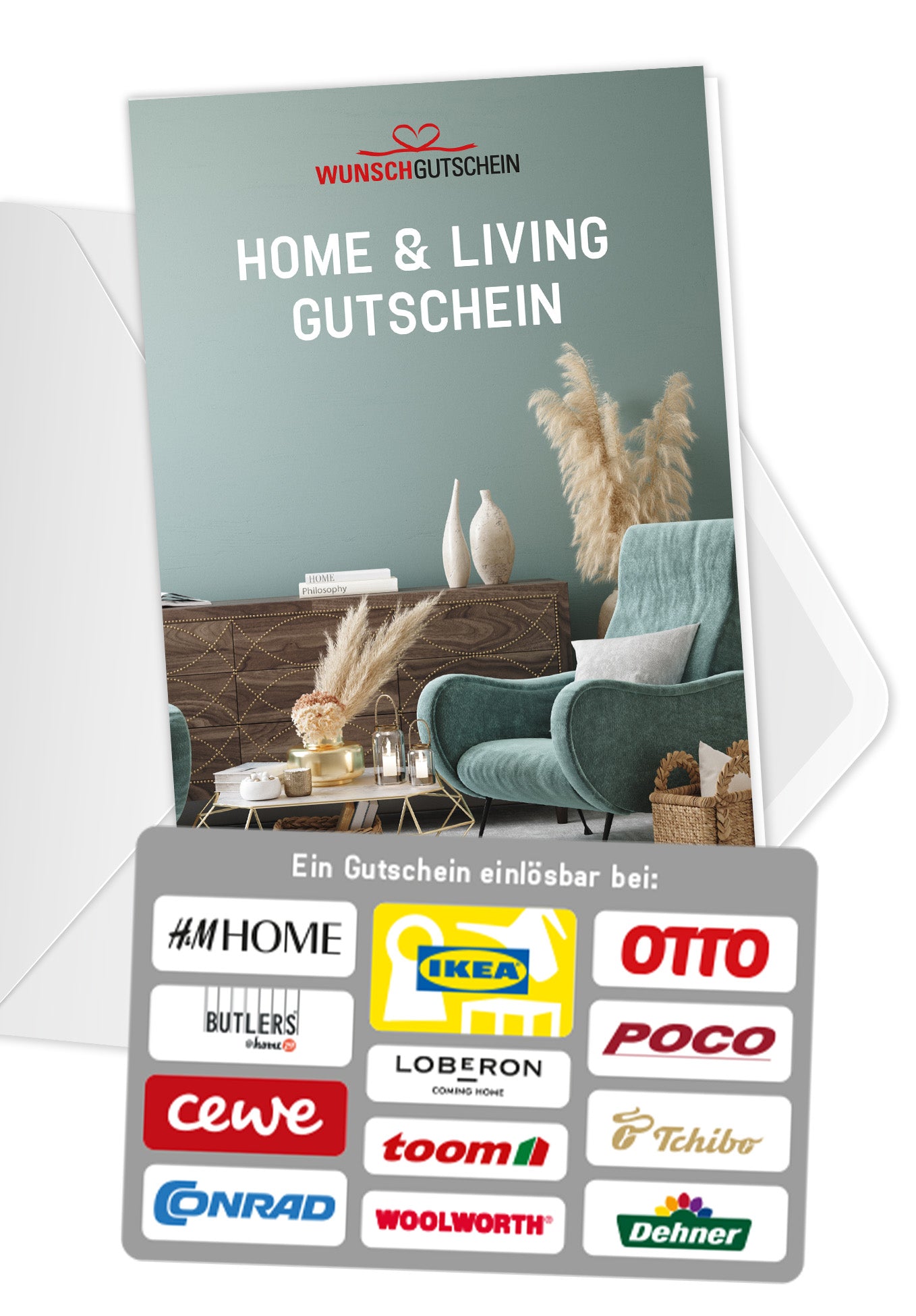 Wunschgutschein Home & Living Gutschein - Einlösbar für Möbel, Dekoration und mehr PDF – Geschenkgutschein Ansicht 1