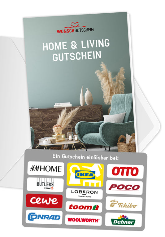 Wunschgutschein Home & Living Gutschein - Einlösbar für Möbel, Dekoration und mehr PDF – Geschenkgutschein Ansicht 1