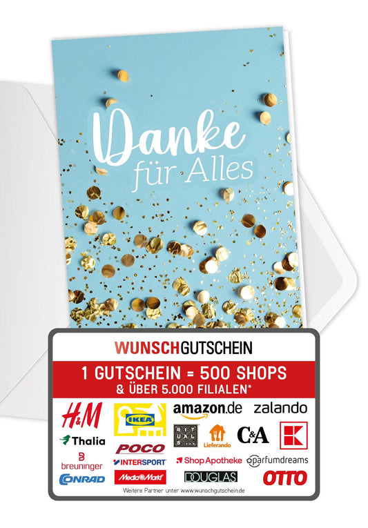 Danke für Alles - Konfetti Blau