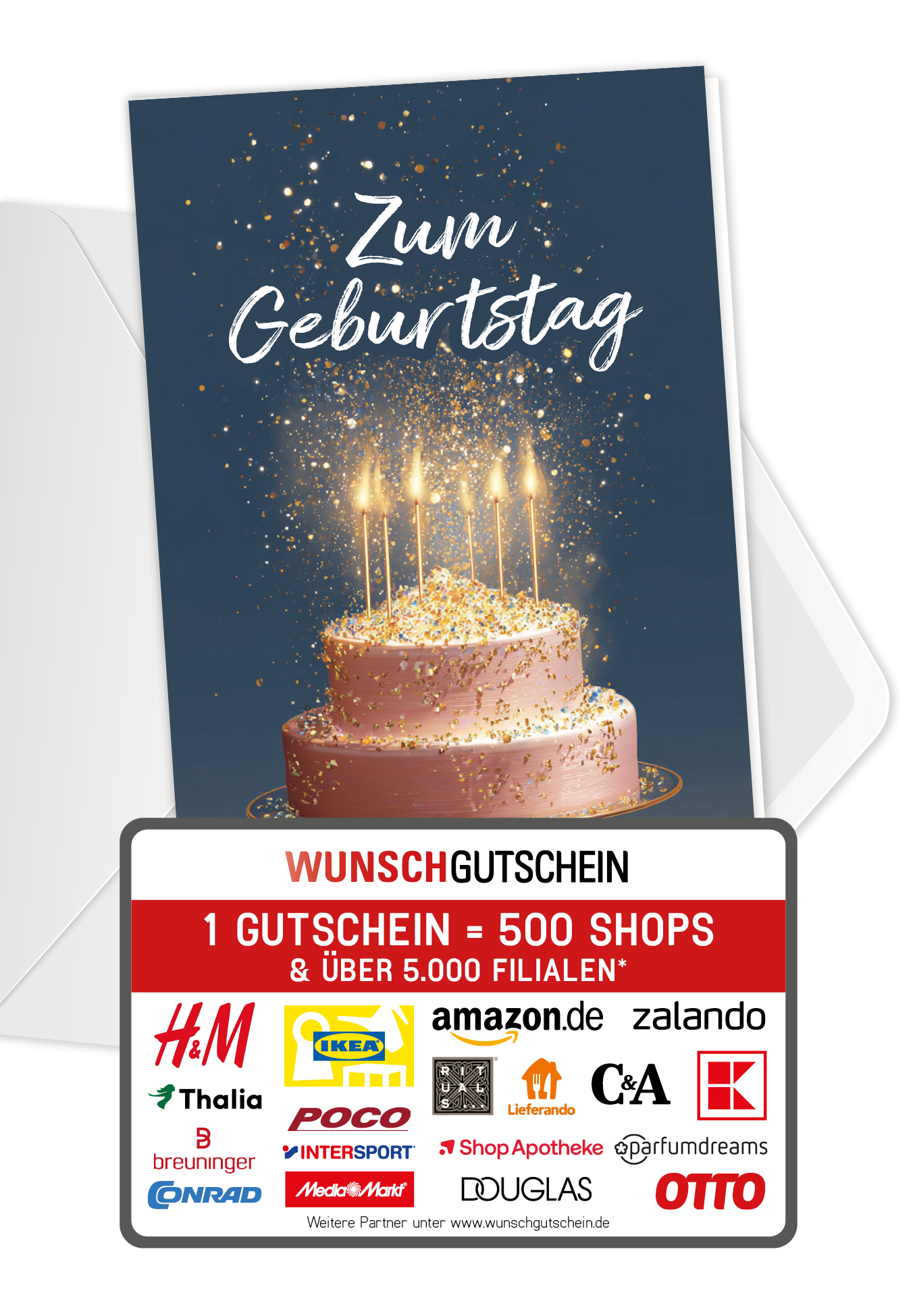 Zum Geburtstag - Torte Glitzer