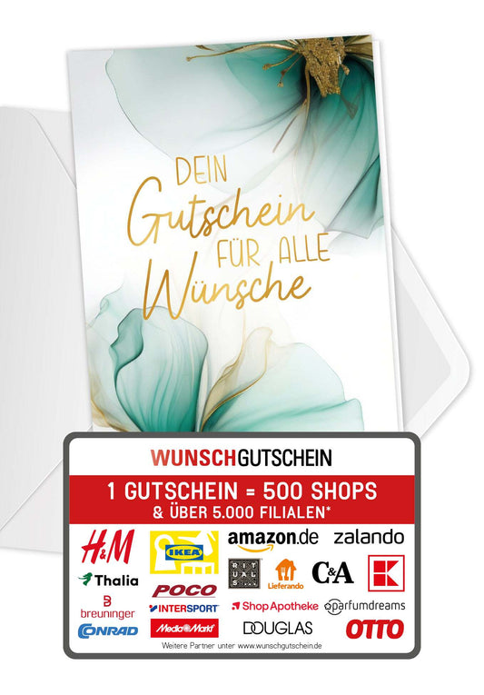 Für alle Wünsche - Blumen Grün Gold