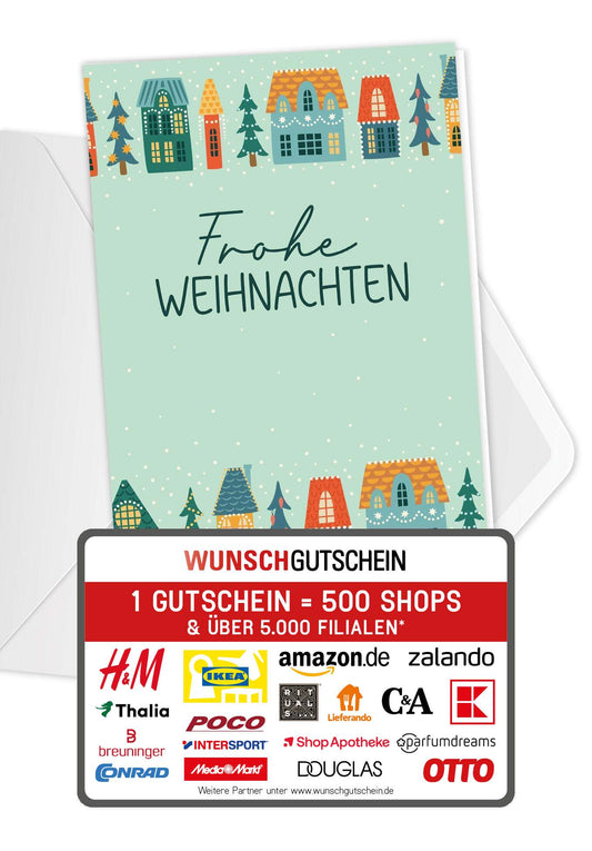 Frohe Weihnachten - Häuser