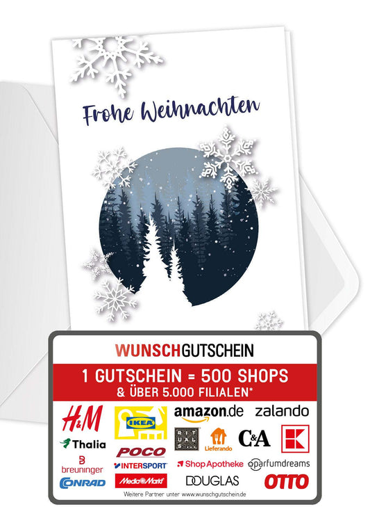 Frohe Weihnachten - Schneekugel