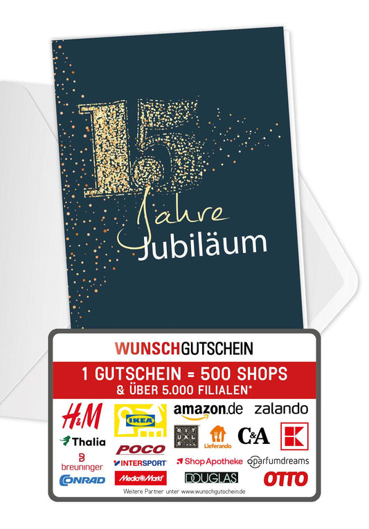 15 Jahre Jubiläum - Blau Gold