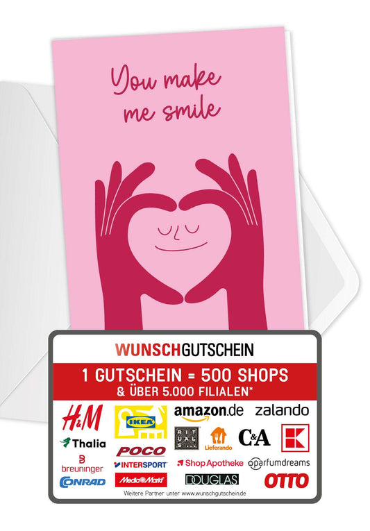 You Make Me Smile - Pink (Gutscheinwert)