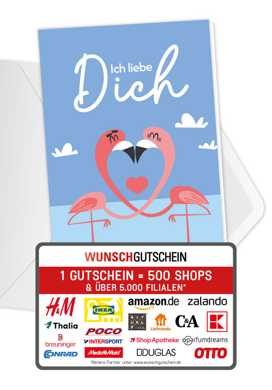 Ich liebe Dich - Flamingos