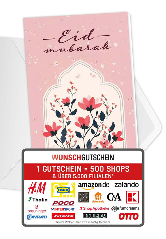 Eid Mubarak - Blumen Rosa