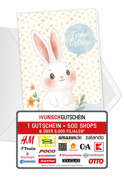 Frohe Ostern - Hase Sprechblase