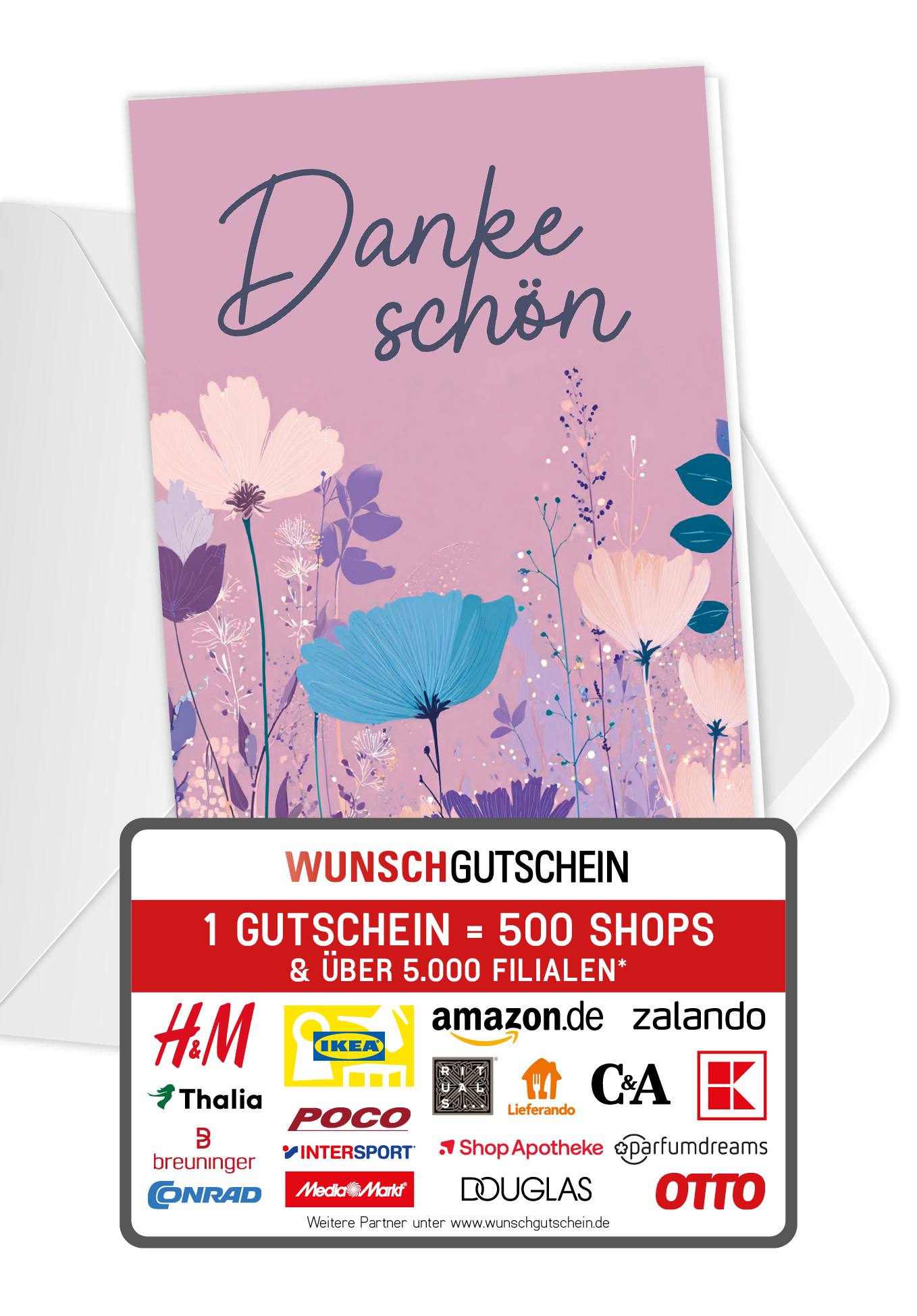 Dankeschön - Blumen Lila