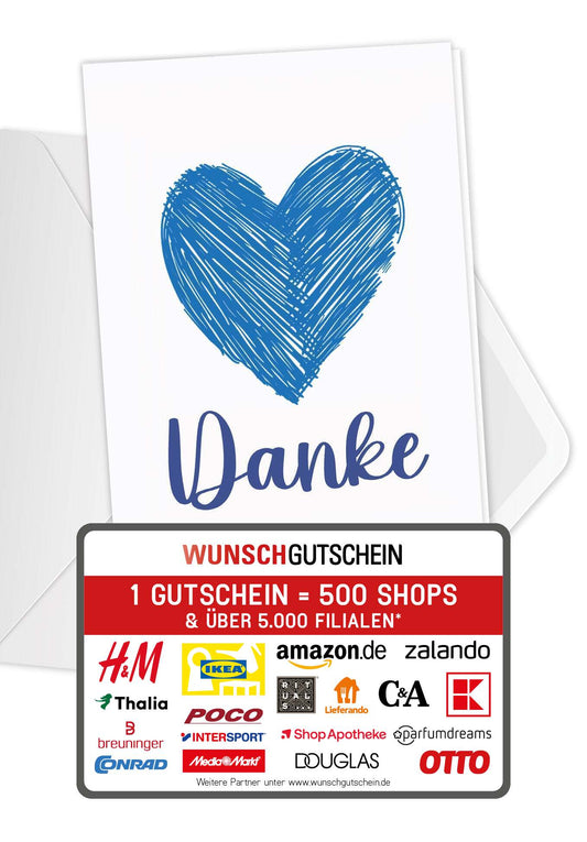 Danke - Herz Blau