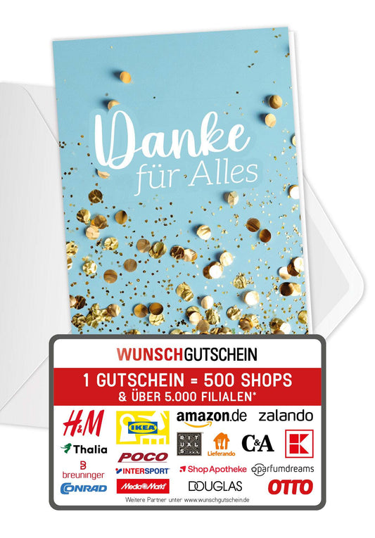 Danke für Alles - Konfetti Blau