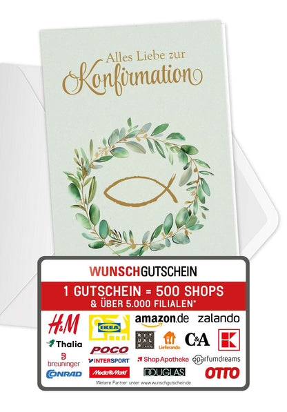 Zur Konfirmation - Kranz Fisch