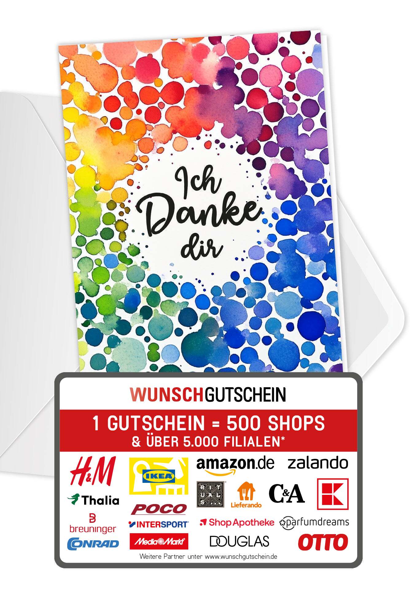 Ich danke dir - Punkte Bunt PDF