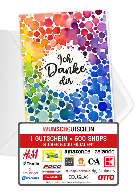 Ich danke dir - Punkte Bunt PDF