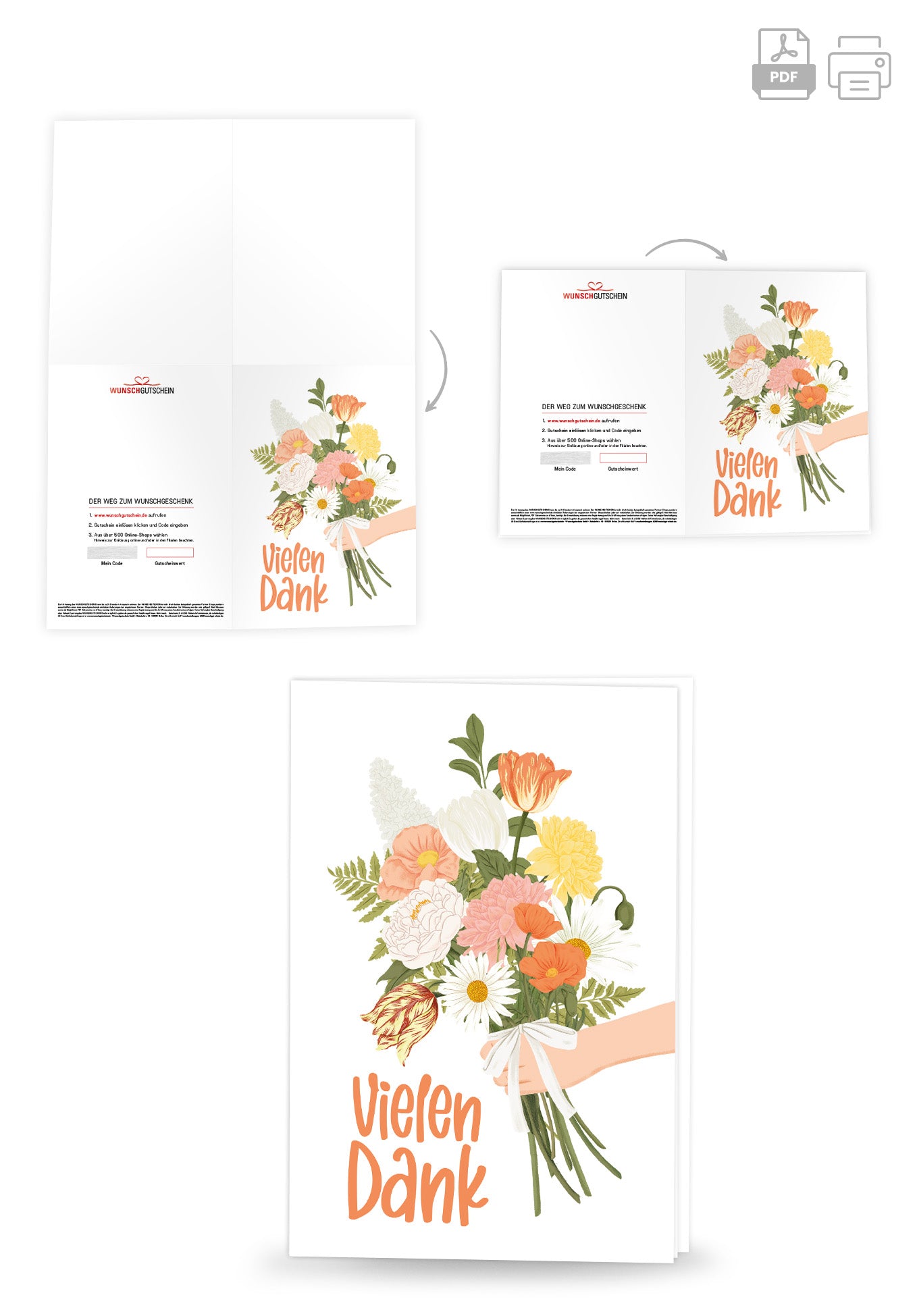 Vielen Dank - Blumenstrauss Orange