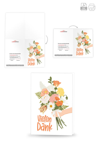 Vielen Dank - Blumenstrauss Orange