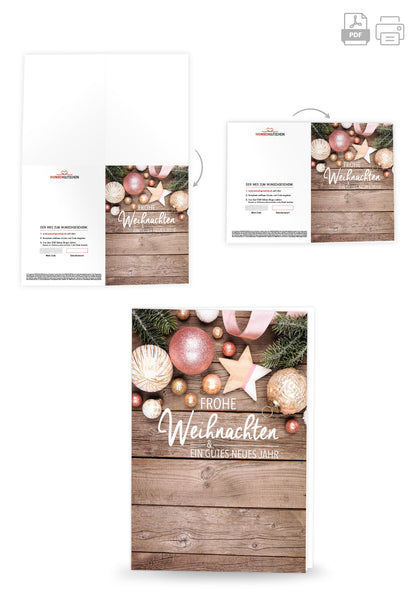 Frohe Weihnachten - Kugeln PDF