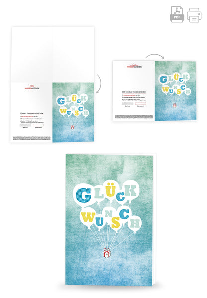 Glückwunsch - Ballon-Paket PDF