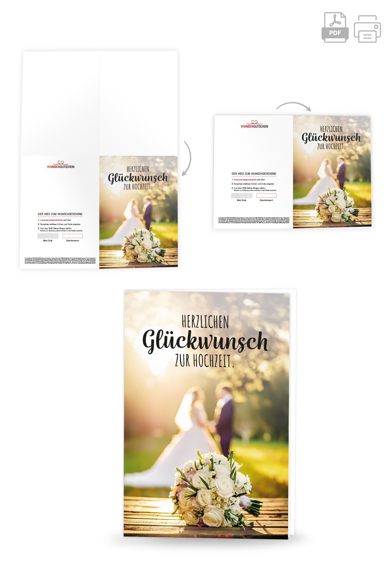 Glückwunsch zur Hochzeit - Hochzeitsstrauss PDF