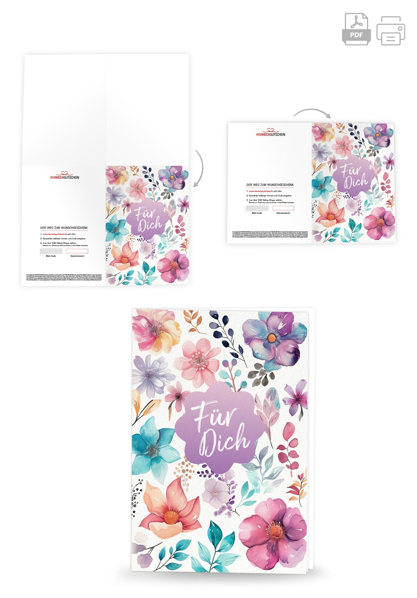 Für Dich - Blumen Aquarell PDF