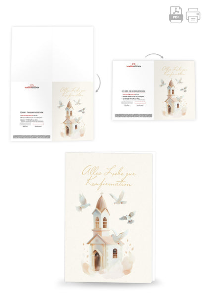 Zur Konfirmation - Kirche Beige PDF
