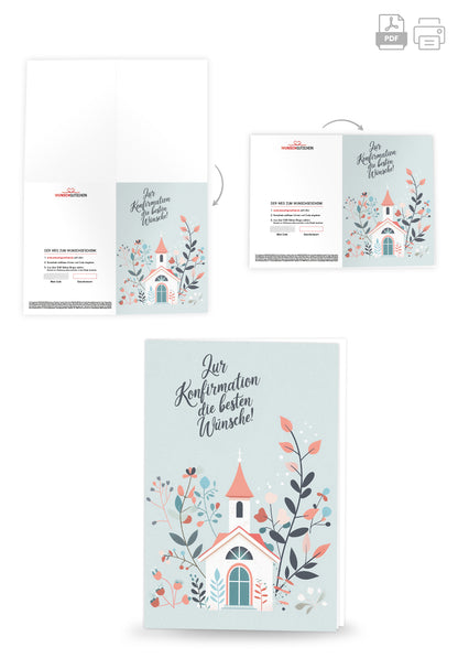 Zur Konfirmation - Kirche Rosa