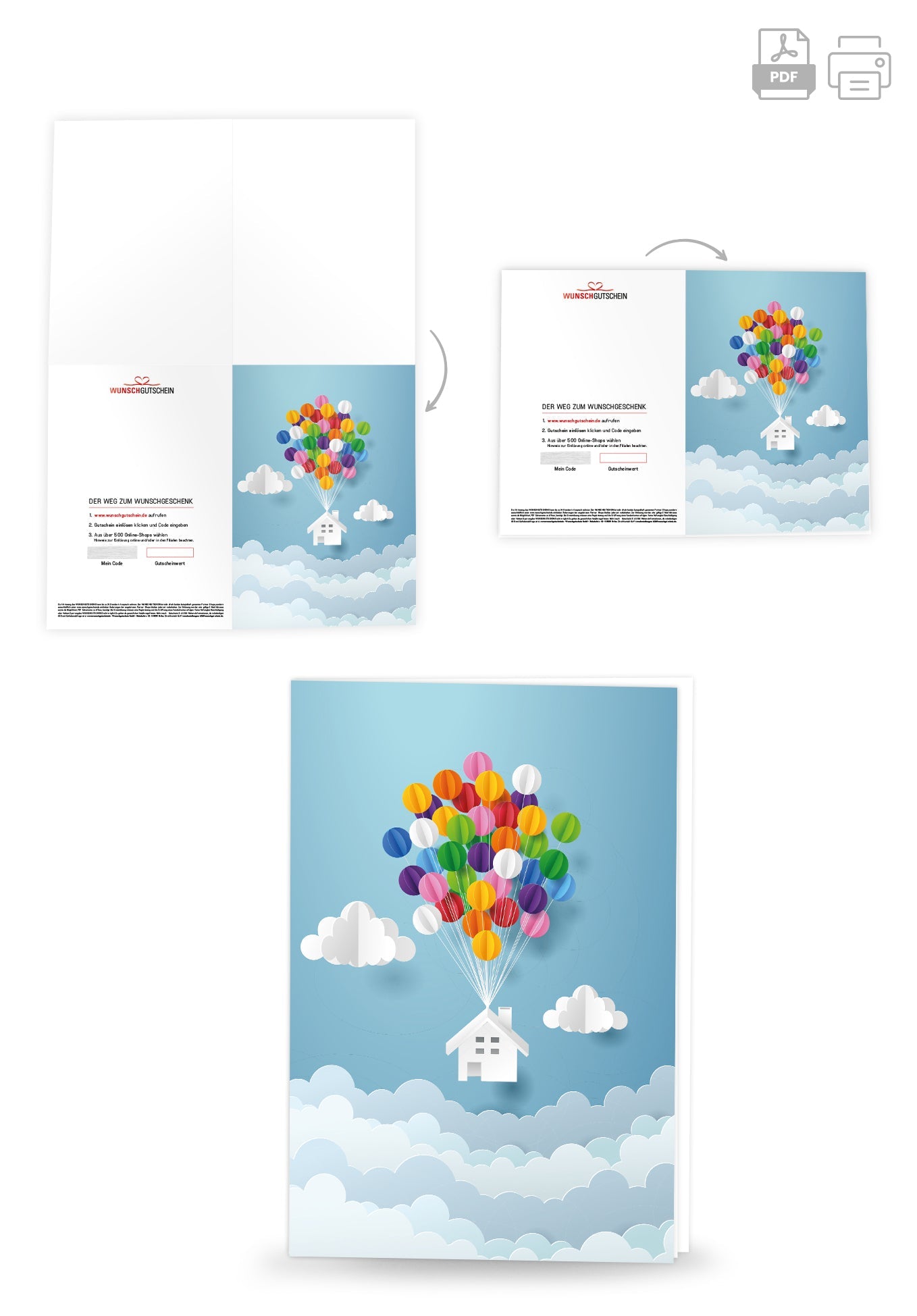 Wunschgutschein Haus Ballons – Geschenkgutschein Ansicht 4