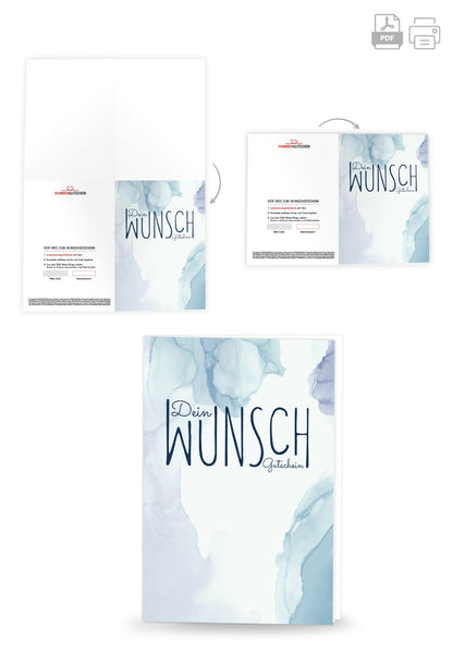 Dein Wunschgutschein - Aquarell Blau PDF