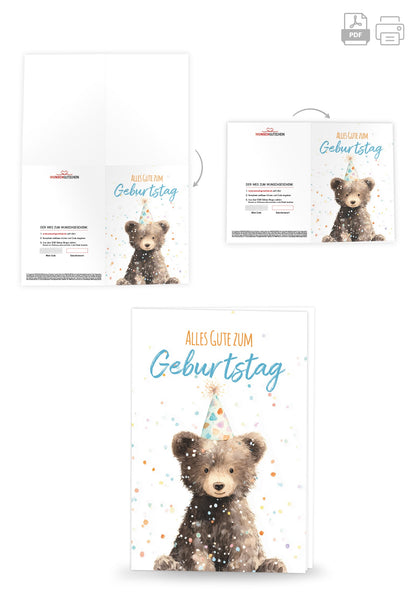 Alles Gute zum Geburtstag - Bär PDF
